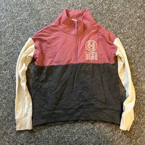 Victoria's Secret Pink and Black Colorblock Sweatshirt